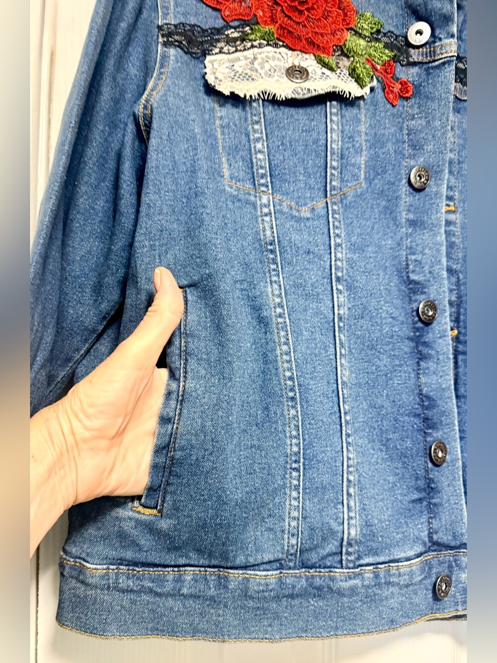 Embellished Stevie Nicks Denim Jacket - Picture 7 of 12